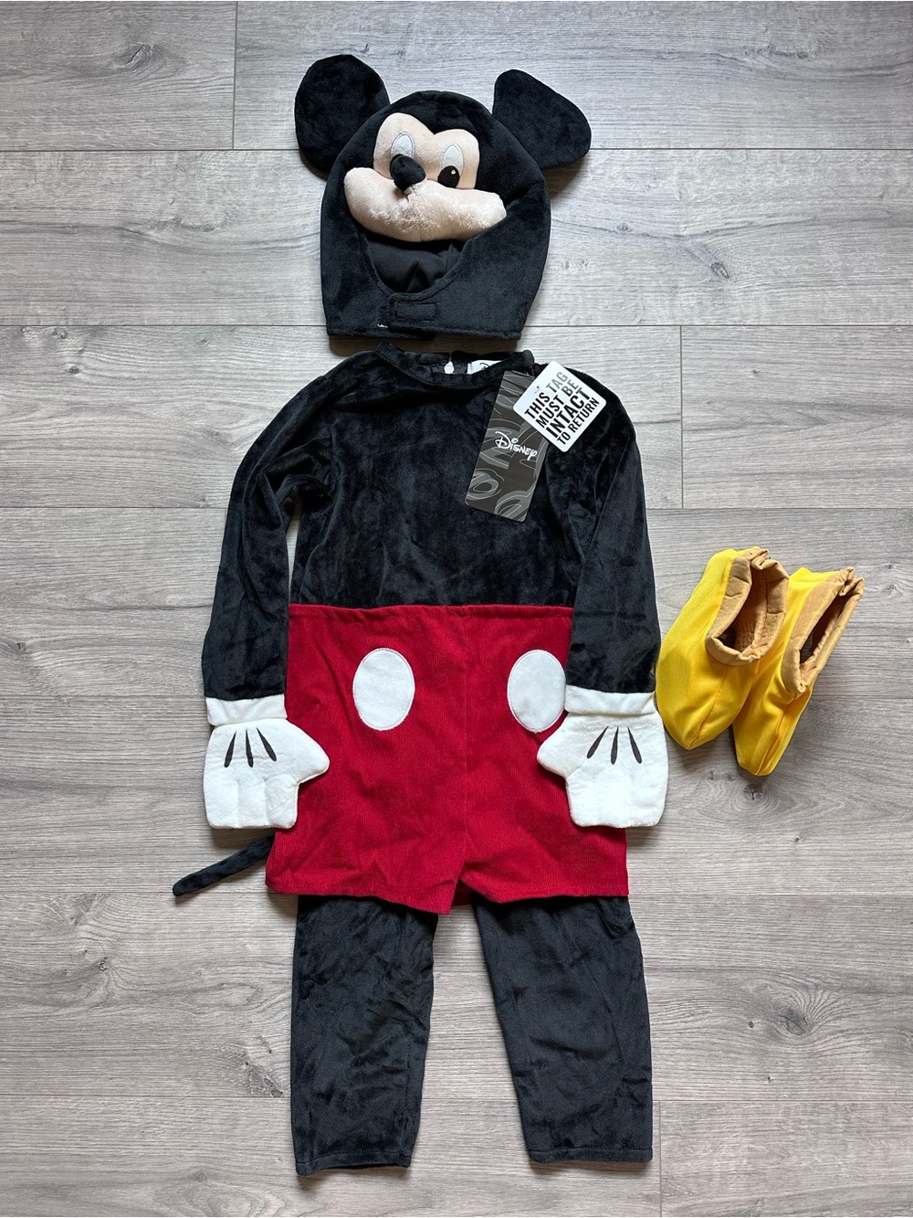 Disney Classic Mickey Mouse Costume in Black, Red & Yellow- New with tags!